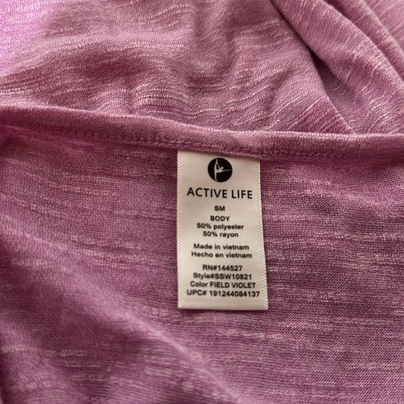 Active Life Lavender Short Sleeve Top - Picture 9 of 9